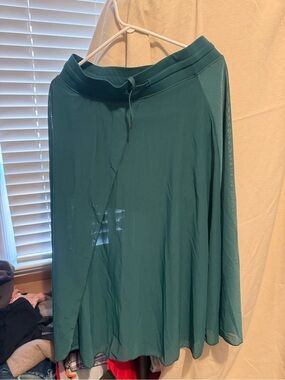 HALARA Teal Green Flowing A-Line Skirt